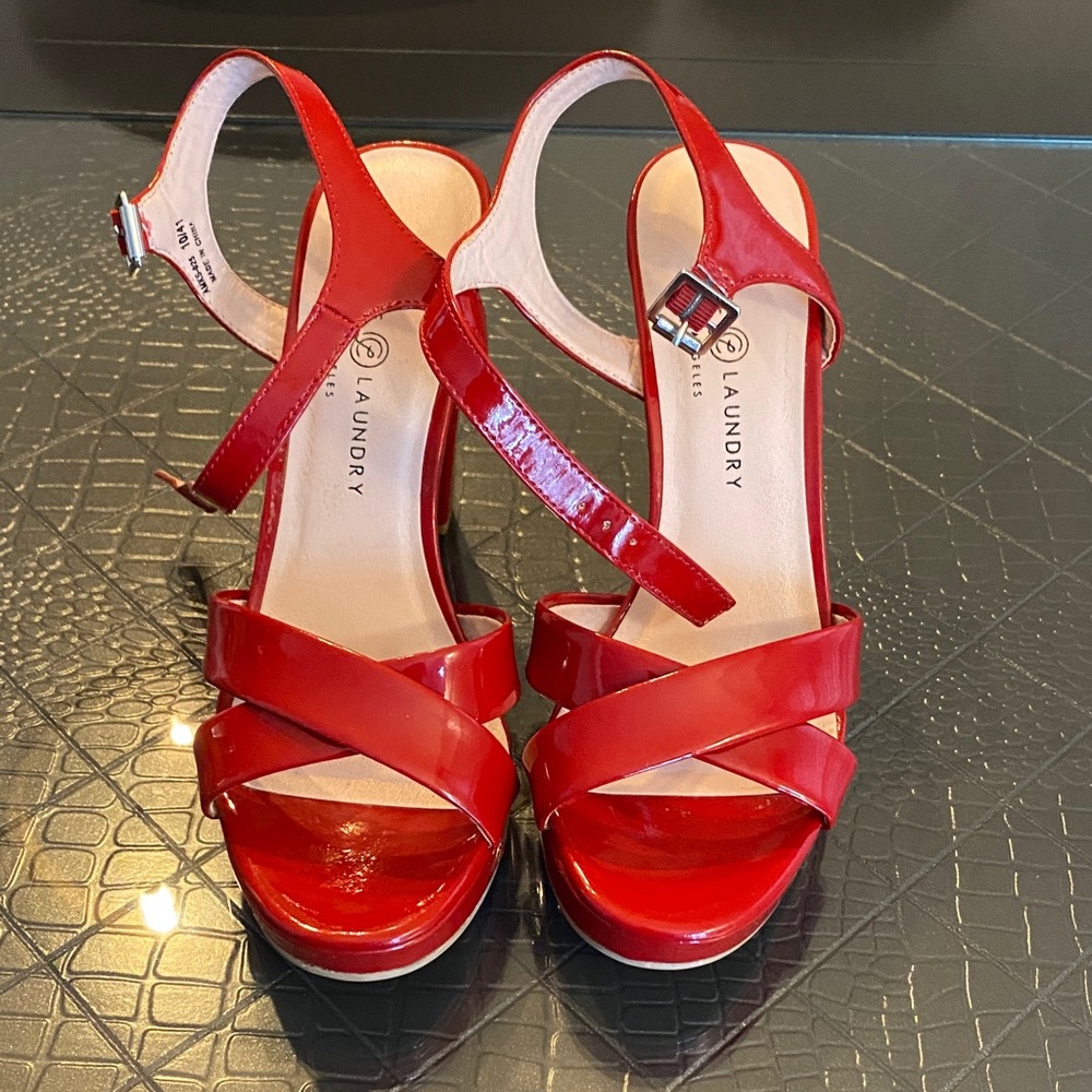 Chinese Laundry Red Strappy Heels